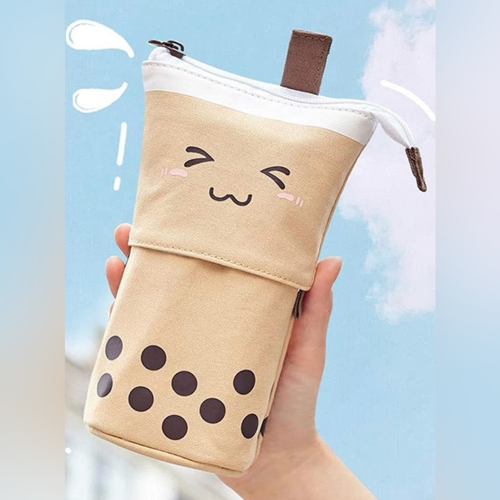 Boba tea standing pencil case